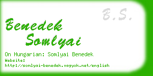 benedek somlyai business card